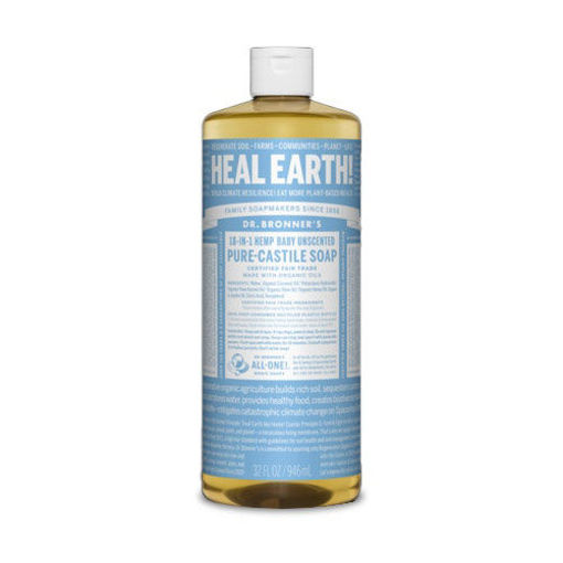 Dr Bronners Pure Castile Liquid Soap Baby Unscented Ml Zyppioneshop