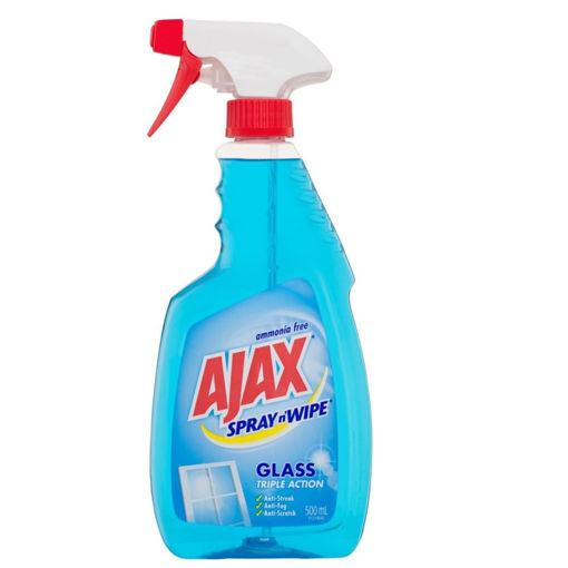 Ajax Spray n' Wipe Glass Cleaner Trigger Ammonia Free Surface Spray ...