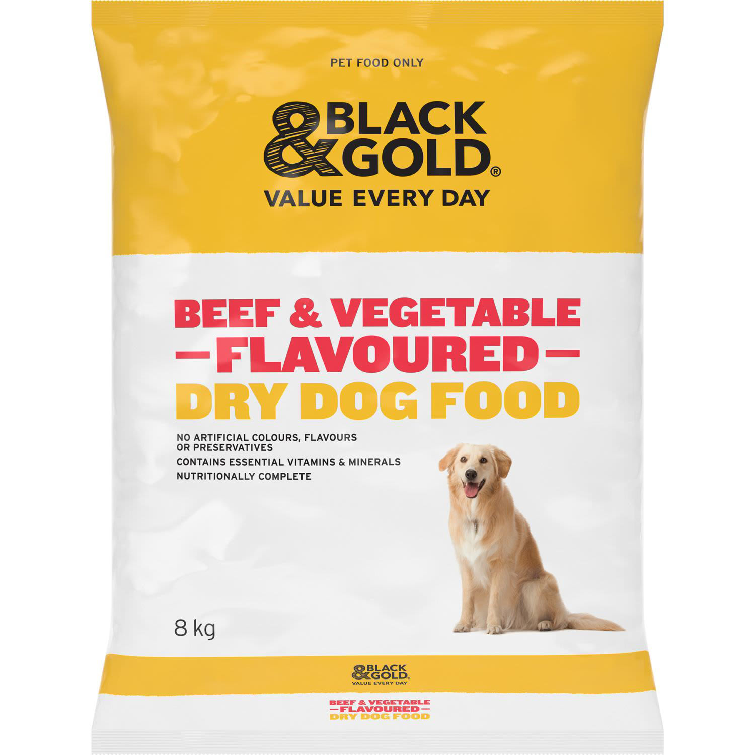 Black & Gold Dog Food Beef & Veg, 8 Kilogram | ZyppiOneShop 