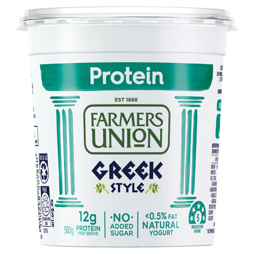 Farmers Union Greek Style Yoghurt Plus Protein, 500 Gram | ZyppiOneShop