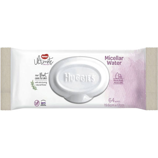 Huggies Ultimate Baby Wipes Micellar Water 64 Each Zyppioneshop