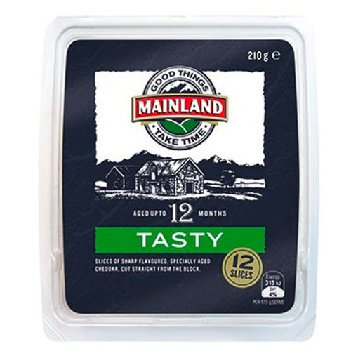 Mainland Tasty Cheddar Cheese Slices, 210 Gram | ZyppiOneShop