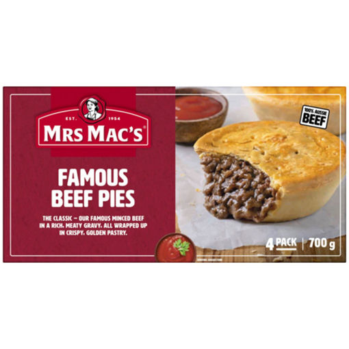 Mrs Macs Famous Beef Pies 4 Each Zyppioneshop 