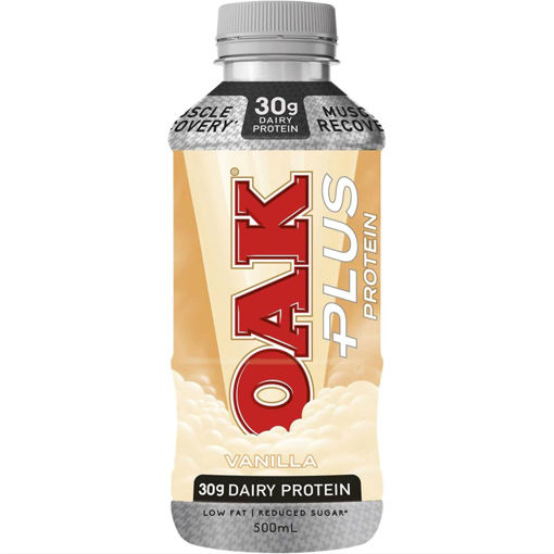 OAK Plus High Protein Flavoured Milk Vanilla, 500 Millilitre | ZyppiOneShop