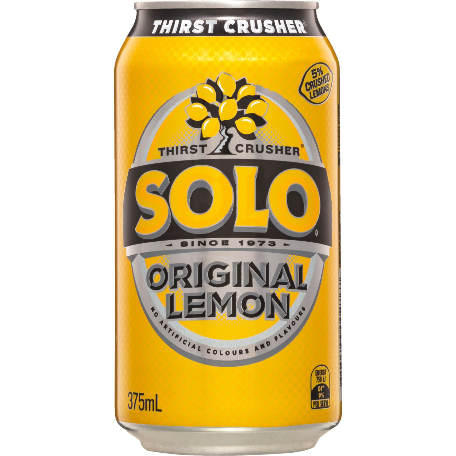 Schweppes Solo Thirst Crusher Original Lemon Can, 375 Millilitre ...